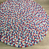 Felt Ball Rug - The Red Sea  Winston + Grace